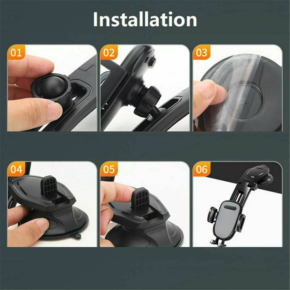 Adjustable 360° Rotating Car Phone Mount – Gravity Dashboard Holder for GPS & Smartphones