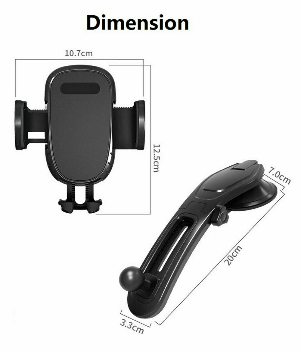Adjustable 360° Rotating Car Phone Mount – Gravity Dashboard Holder for GPS & Smartphones